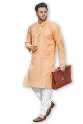 Authentics Kurta Pyjama Set Orange Peach