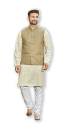 Authentics Kurta Bandi Set Golden