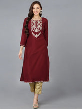 Women Silk Blend Embroidered-VCK9081
