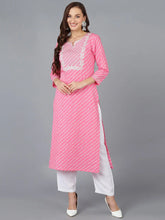 Women Cotton Embroidered Bandhani-VCK9039