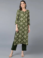 Viscose Rayon Green Printed Straight Kurta-VCK9354
