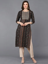 Viscose Rayon Black Bandhani Printed Kurta-VCK9272