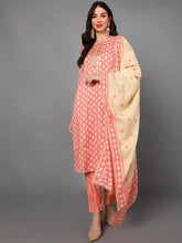Cotton Printed Kurta Trousers Dupatta Set-VKSKD1424
