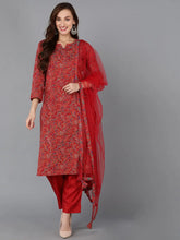 Women Pure Cotton Floral Printed Kurta-VKSKD1737
