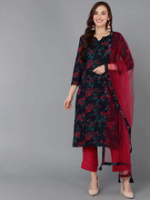 Women Pure Cotton Floral Printed Kurta-VKSKD1732