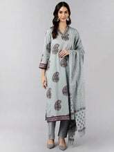 Cotton Printed Kurta Pant Dupatta Set-VKSKD1104A
