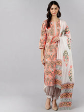 Cotton Printed Kurta Pant Dupatta Set-VKSKD1163A