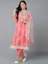Silk Blend Blush Pink Straight Kurta Pant-VKSKD1838