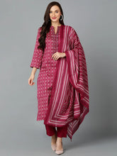 Silk Blend Tyrian Purple Straight Kurta Pant-VKSKD1811A