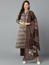 Silk Blend Chocolate Brown Straight Kurta Pant-VKSKD1816A