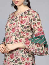 Pure Cotton Printed Kurta Pant Dupatta-VKSKD1193AB