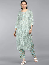 Pure Cotton Printed Kurta Pant Set-VKSET1193AB