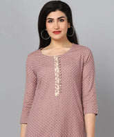 Pure Cotton Printed Kurta Pant Set-VKSET1113AB