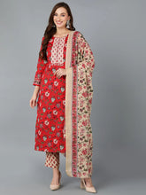Women Cotton Blend Floral Printed Kurta-VKSKD1235A