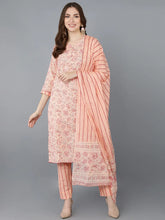 Cotton Printed Kurta Trouser With Dupatta