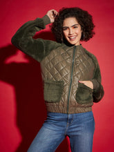 Women Solid Standard Olive Full Sleeve Jacket