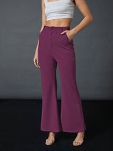 Women Mauve Bell Bottom Pants
