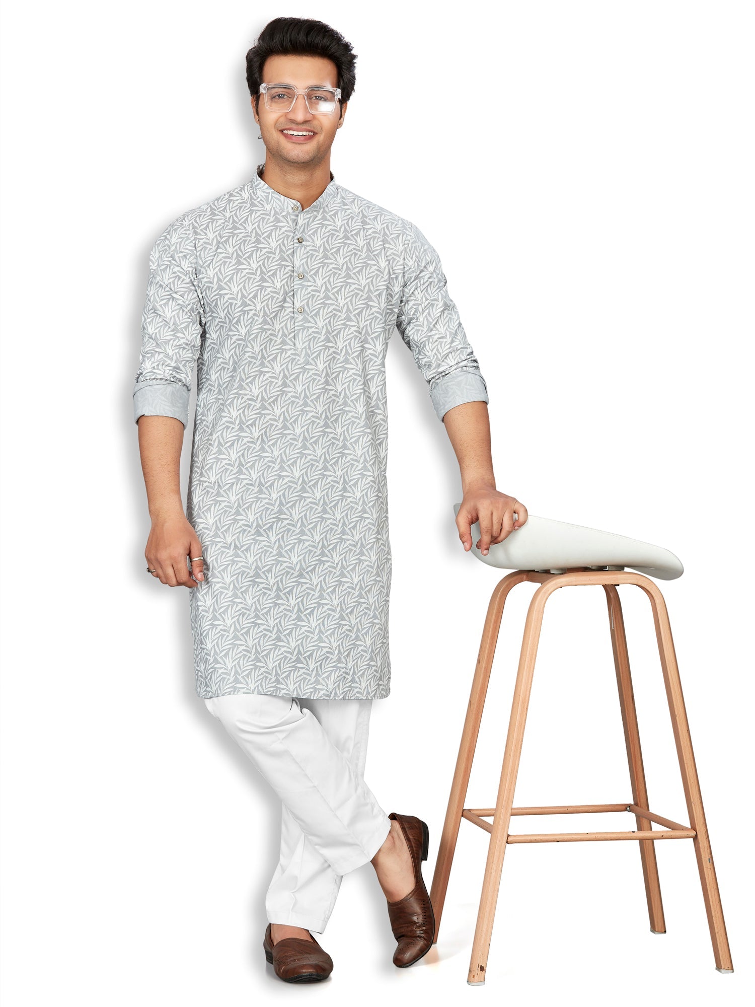 Cotton Kurta for Men - Multicolor | KPAVCUFGR3 | DesiQlo