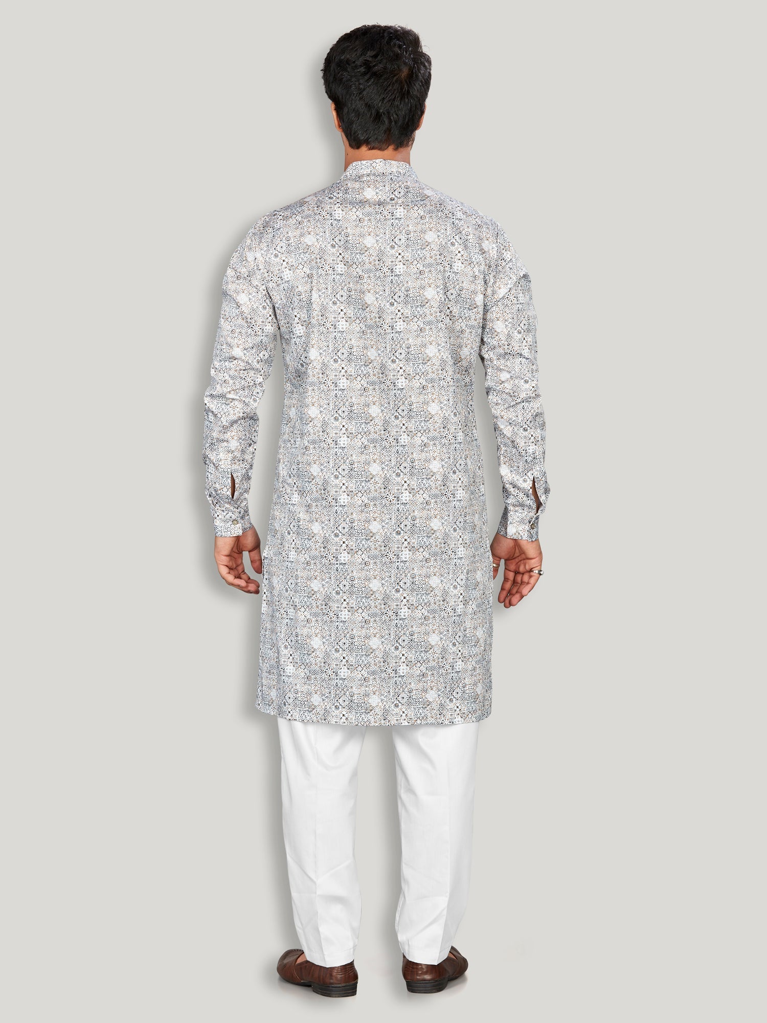 Cotton Kurta for Men - Multicolor | KPAVCUPWH3 | DesiQlo