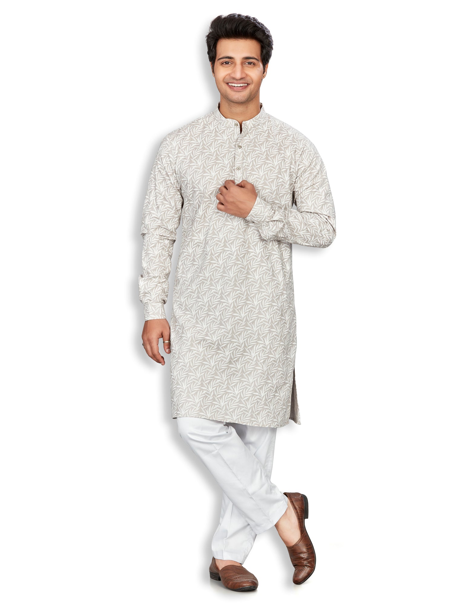 Cotton Kurta for Men - Multicolor | KPAVCUFBR3 | DesiQlo