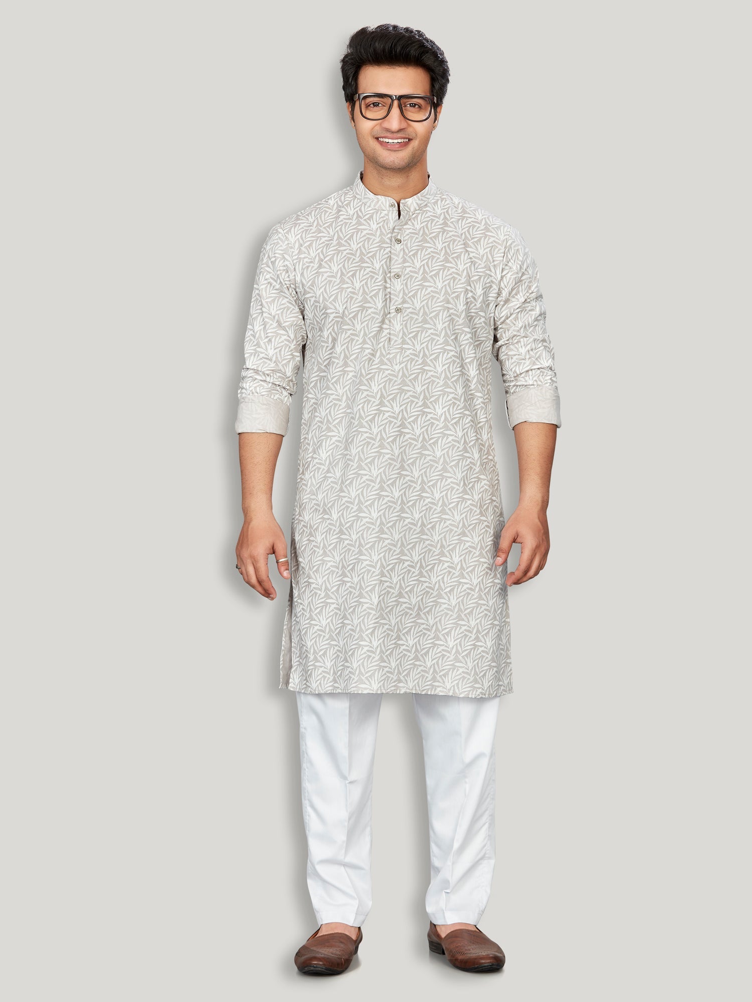 Cotton Kurta for Men - Multicolor | KPAVCUFBR3 | DesiQlo