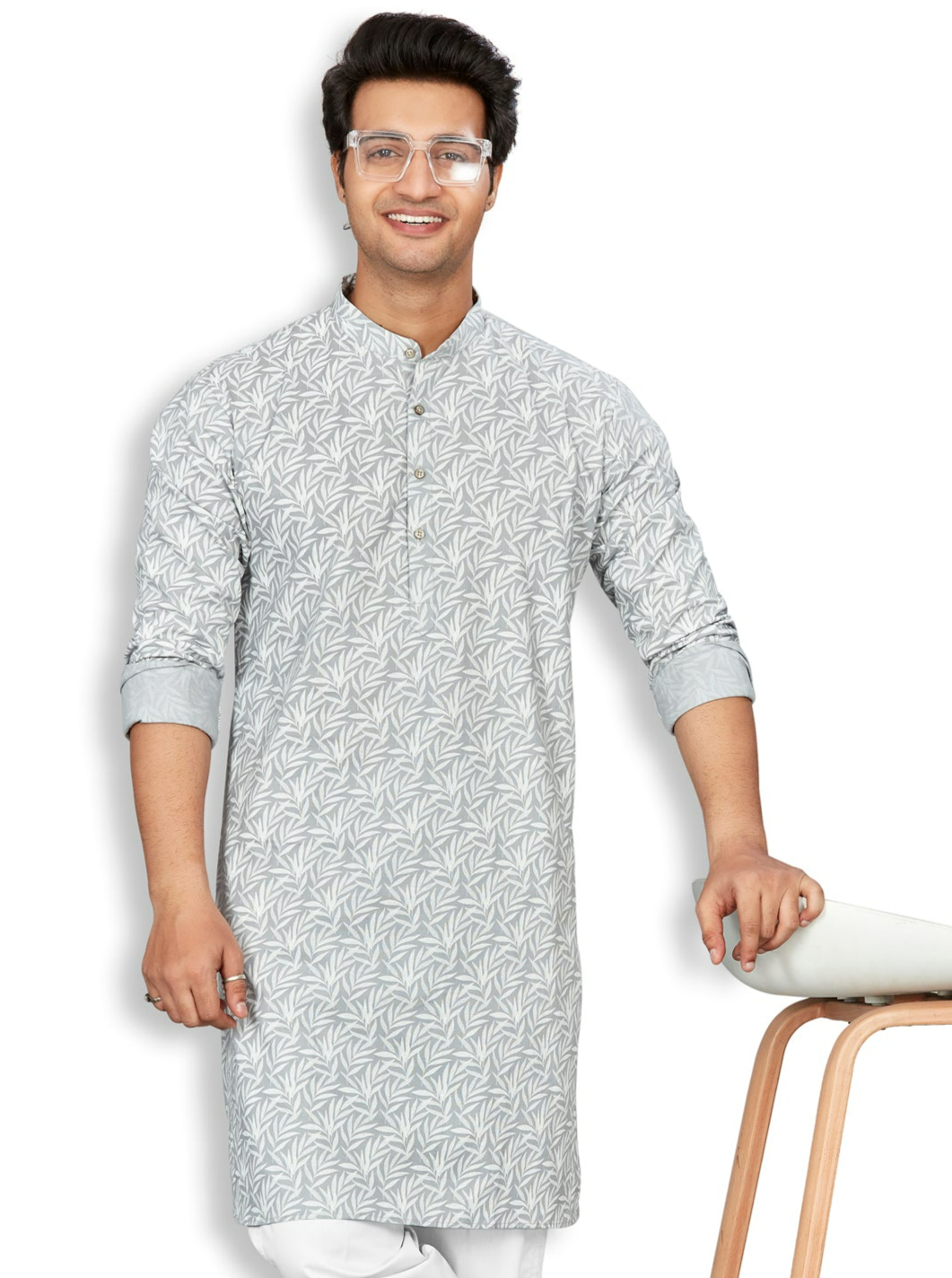 Cotton Kurta for Men - Multicolor | KPAVCUFGR3 | DesiQlo