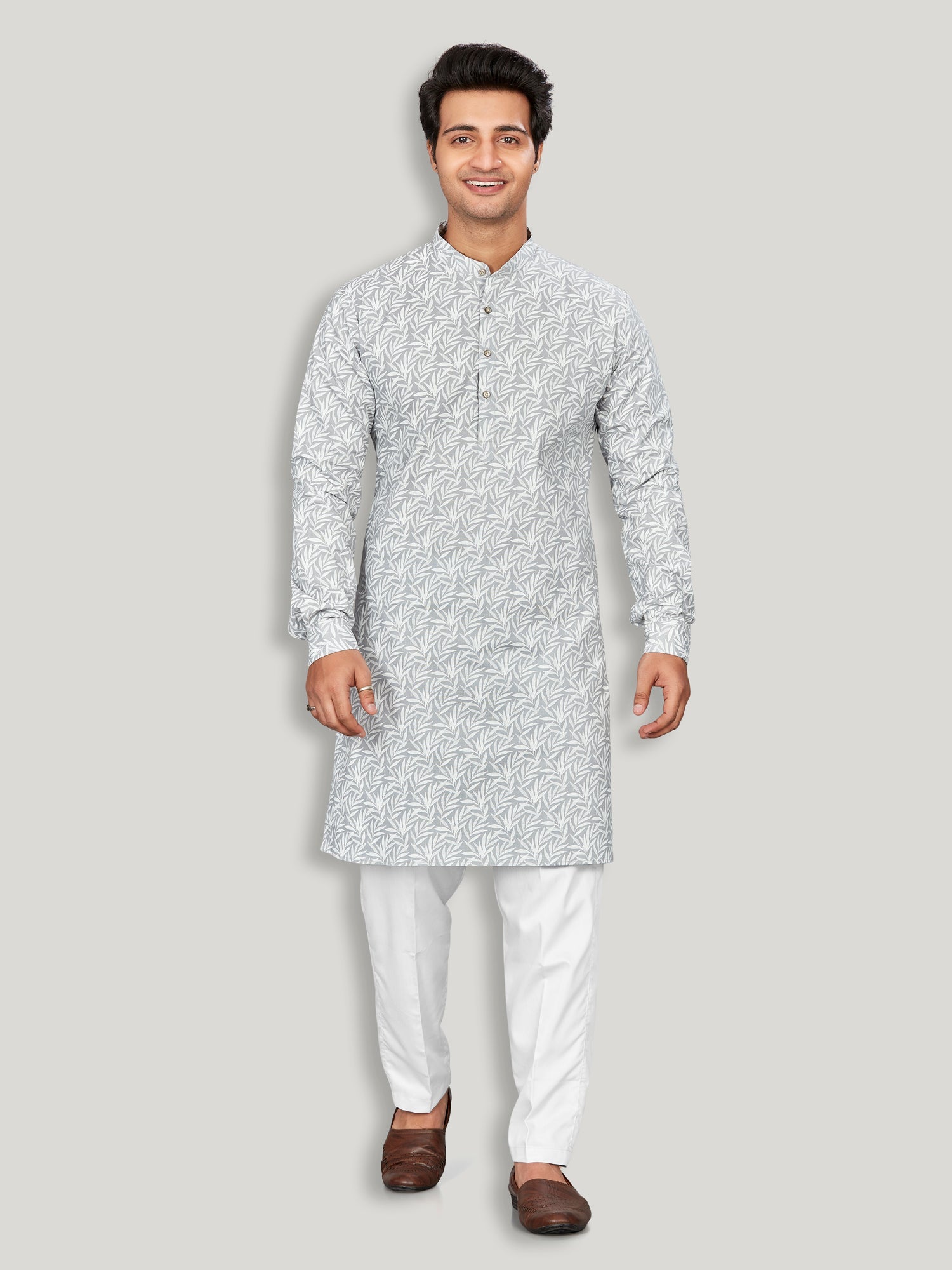 Cotton Kurta for Men - Multicolor | KPAVCUFGR3 | DesiQlo