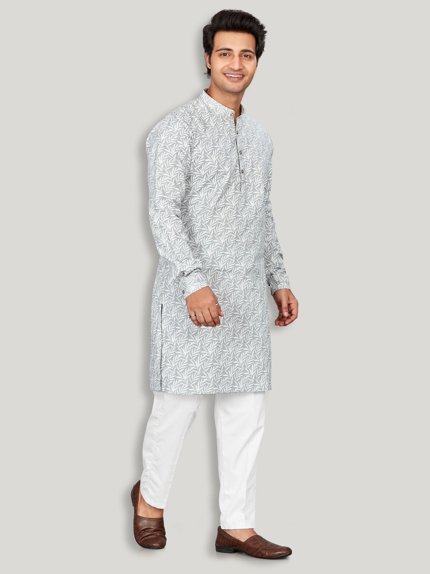 Cotton Kurta for Men - Multicolor | KPAVCUFGR3 | DesiQlo