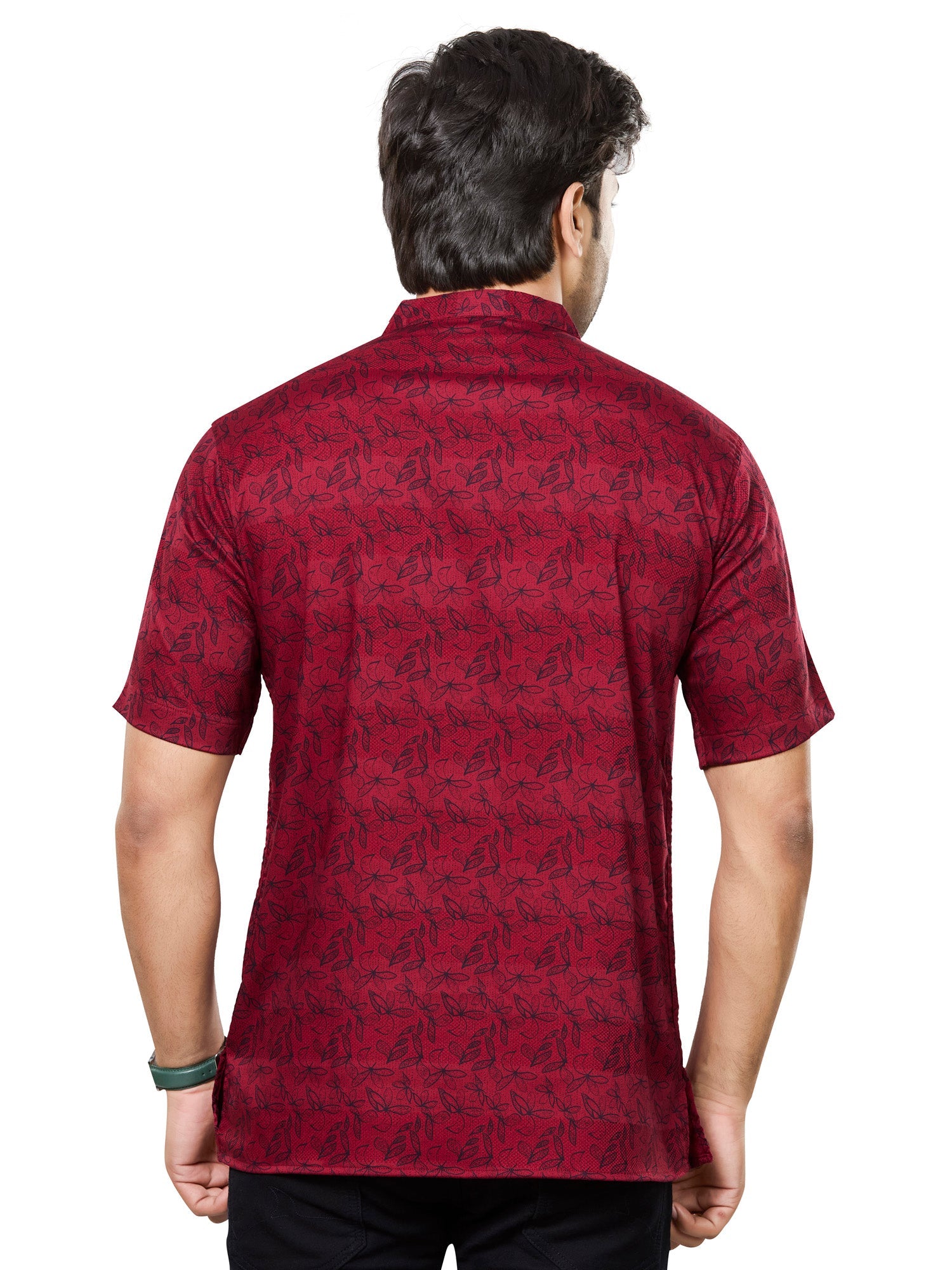 Cotton Short Kurta Half Sleeves for Men - Navy Blue | SHAVFLOMAR | DesiQlo