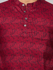 Cotton Short Kurta Half Sleeves for Men - Navy Blue | SHAVFLOMAR