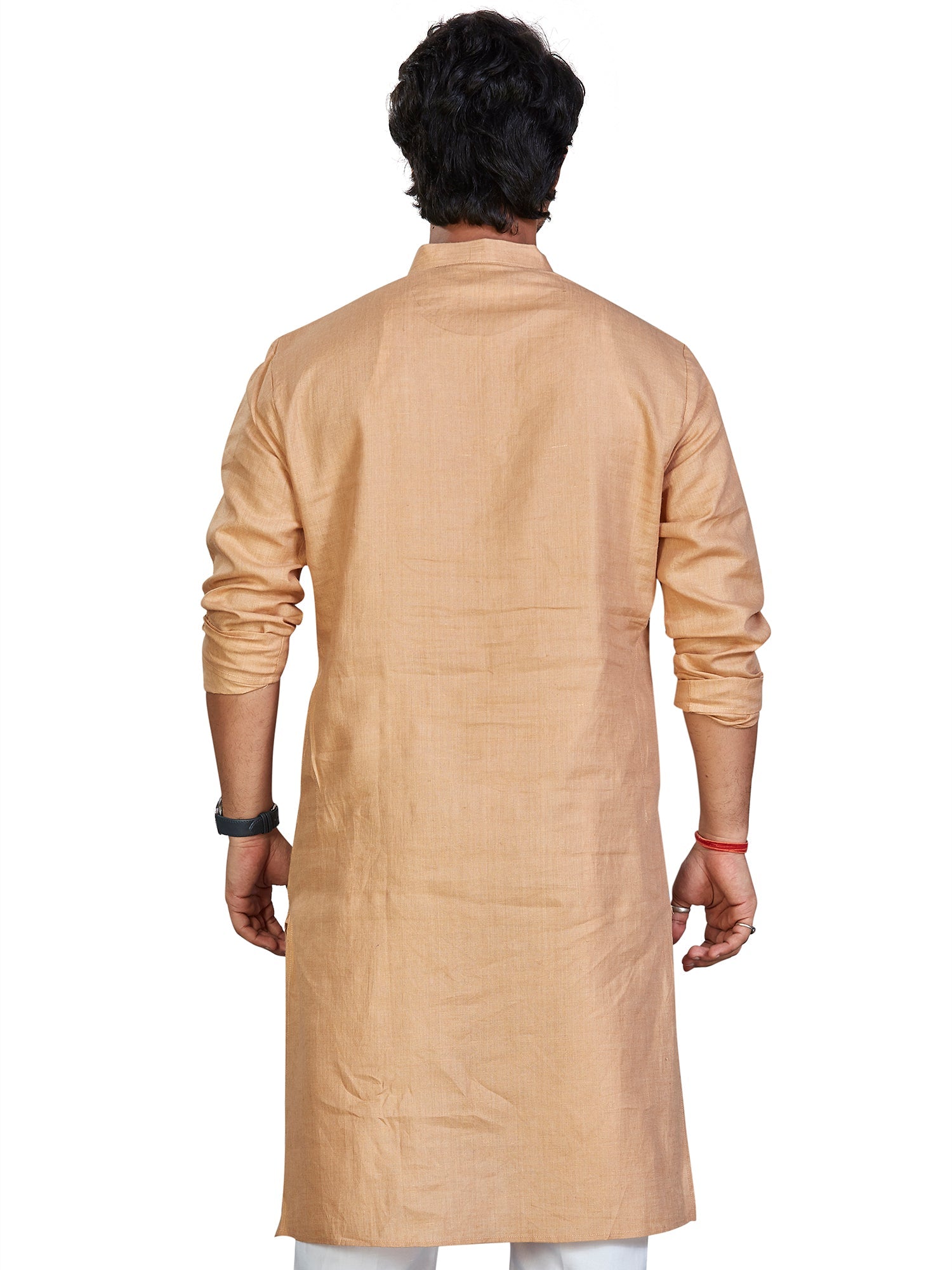 Linen Kurta for Men - Brown | KULM60LBIS | DesiQlo