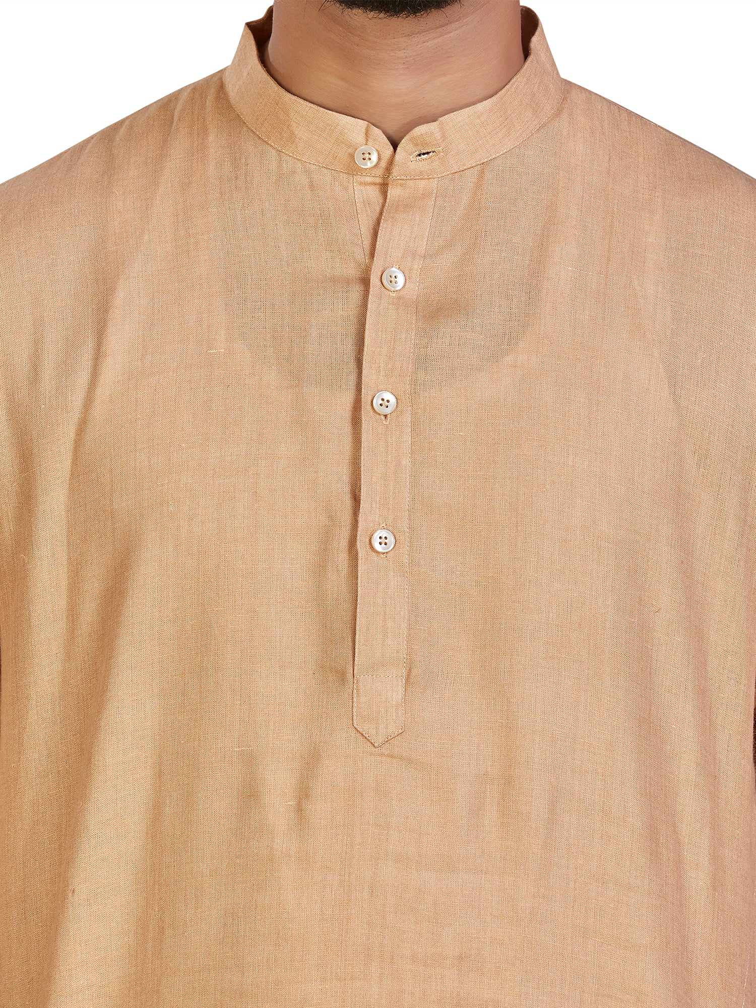 Linen Kurta for Men - Brown | KULM60LBIS | DesiQlo