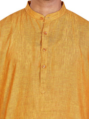 Linen Kurta for Men - Yellow | KULM60LGOL