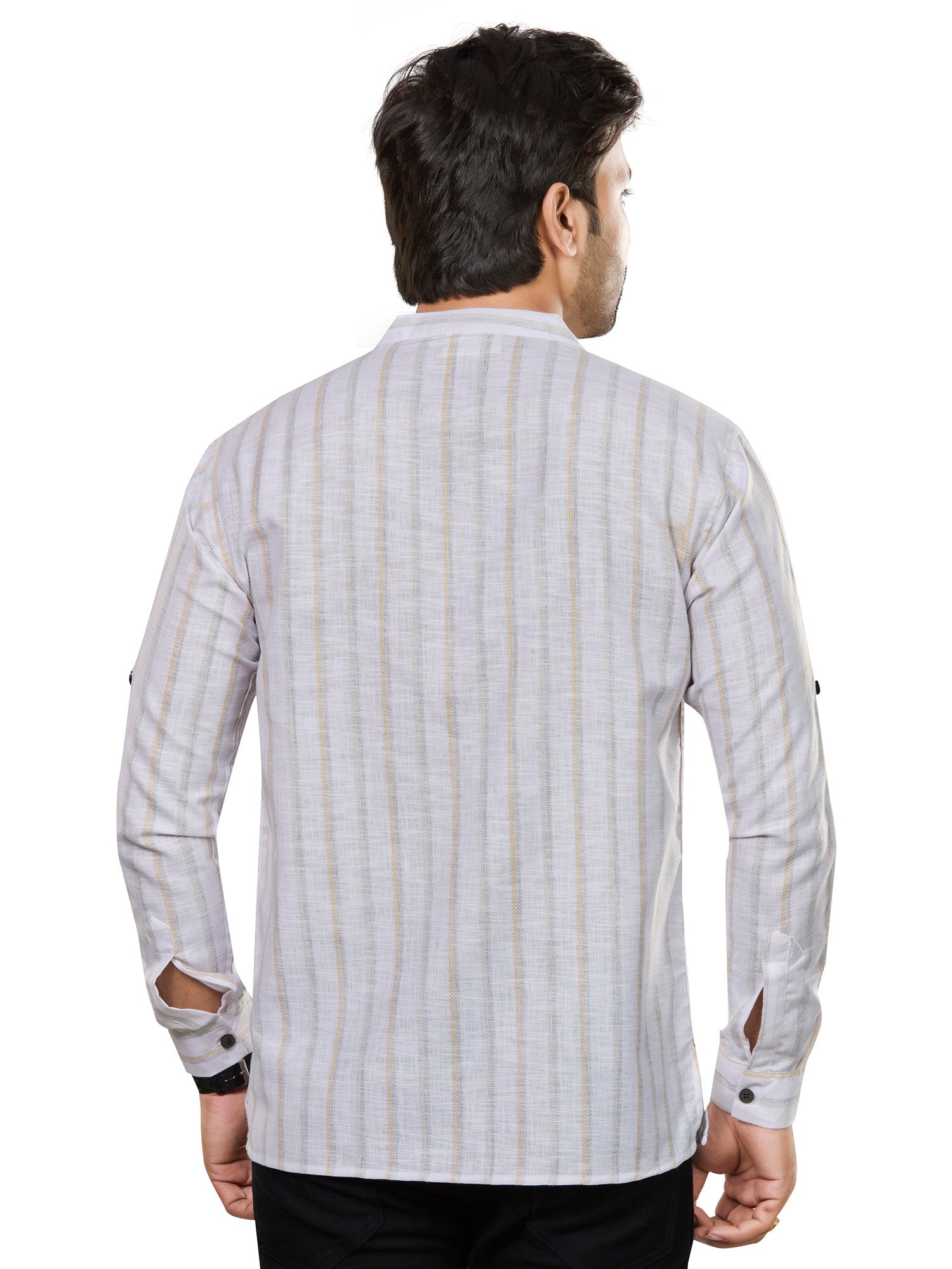 Cotton Short Kurta for Men - White | SKRTSTWYGN | DesiQlo