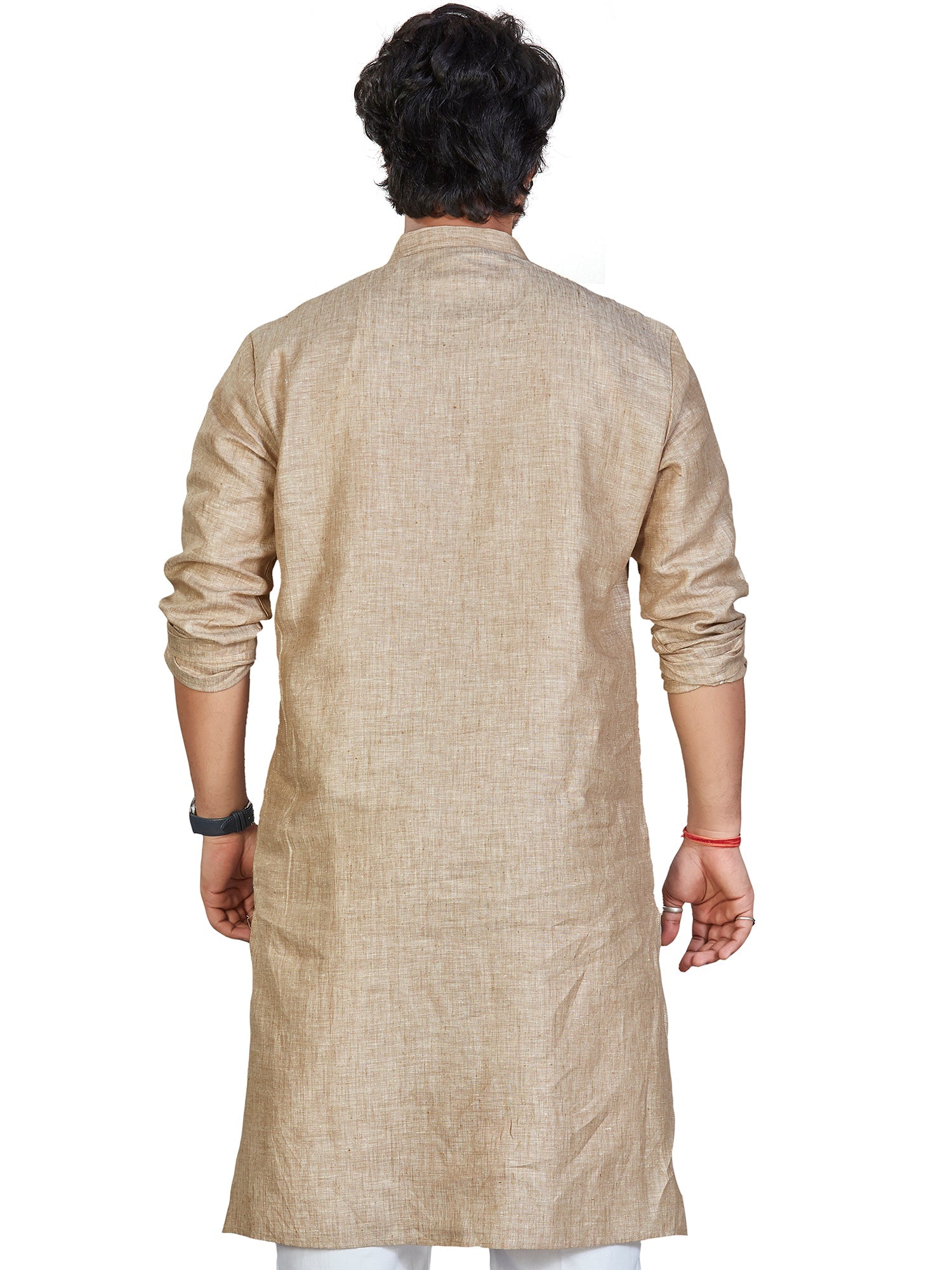 Linen Kurta for Men - Beige | KULM60LBE3 | DesiQlo