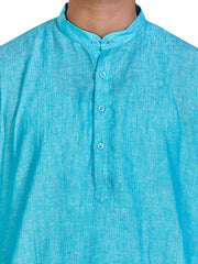 Linen Kurta for Men - Blue | KULM60LBLU