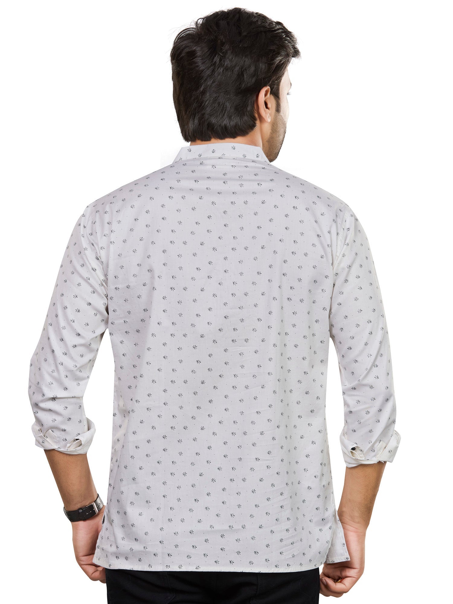 Cotton Short Kurta for Men - Multicolor | SKAVFLOWH3 | DesiQlo