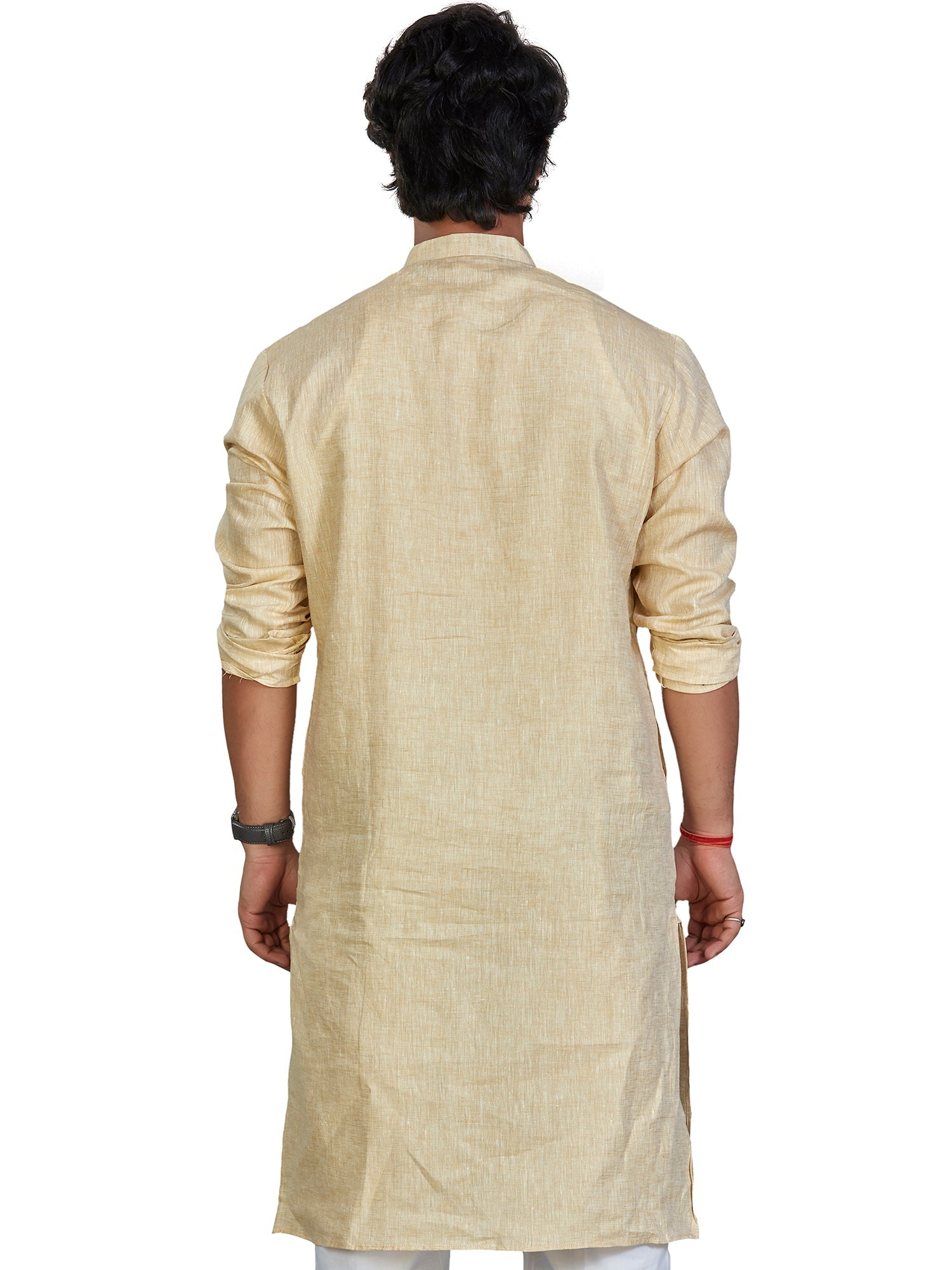 Linen Kurta for Men - Yellow | KULM60LYEL | DesiQlo