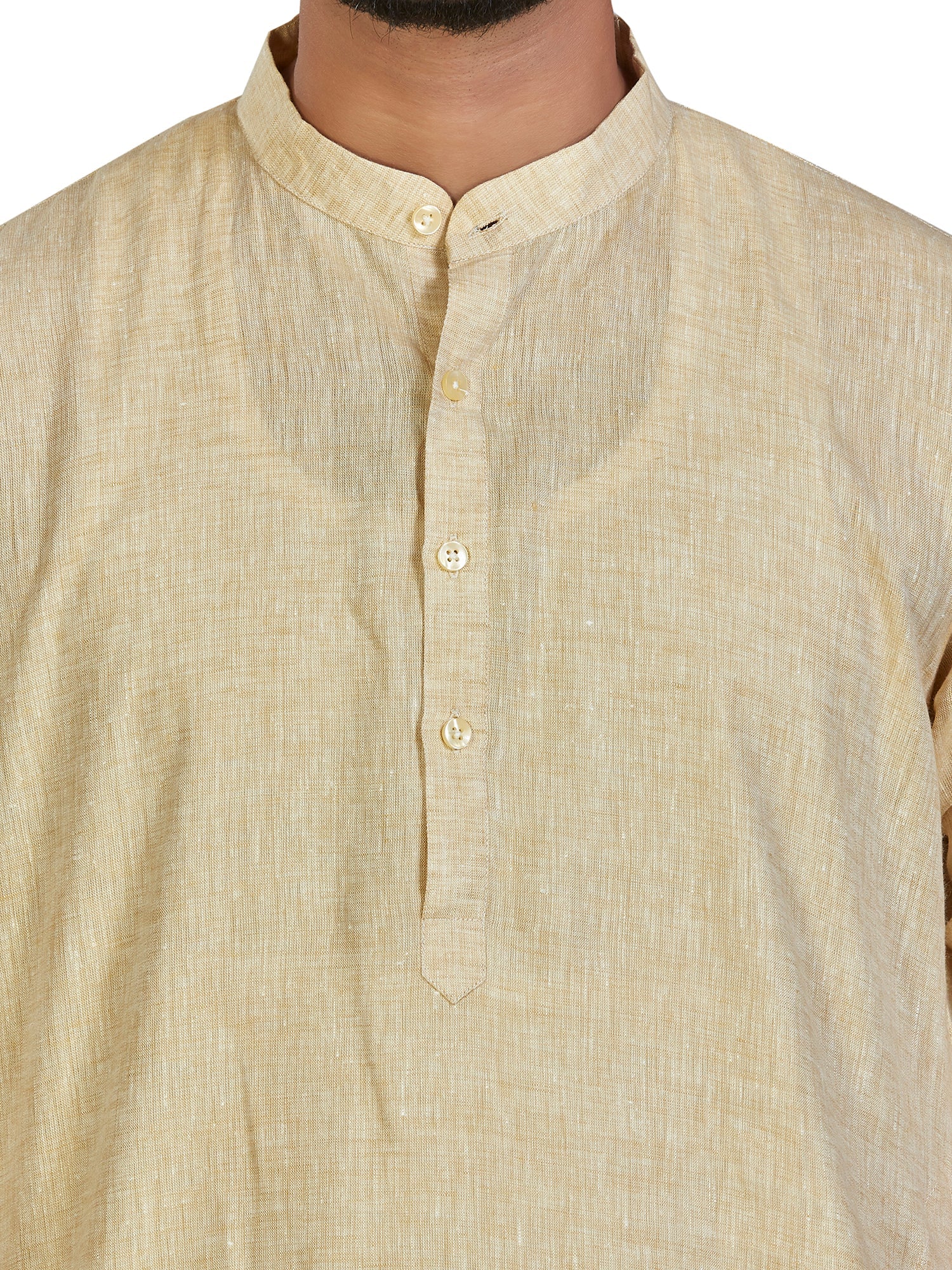 Linen Kurta for Men - Yellow | KULM60LYEL | DesiQlo