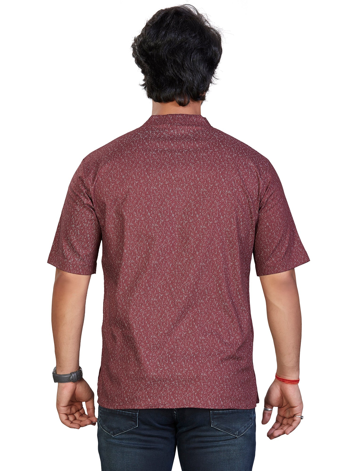 Cotton Short Kurta Half Sleeves for Men - Multicolor | SHAVPRMAR3 | DesiQlo