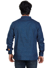 Cotton Short Kurta for Men - Navy Blue | SKAVPRNAV3