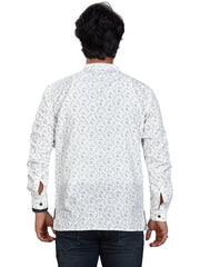 Cotton Short Kurta for Men - White | SKSRPRWBRN