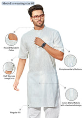 Cotton Modi Kurta for Men - Multicolor | HKSRLIWH38