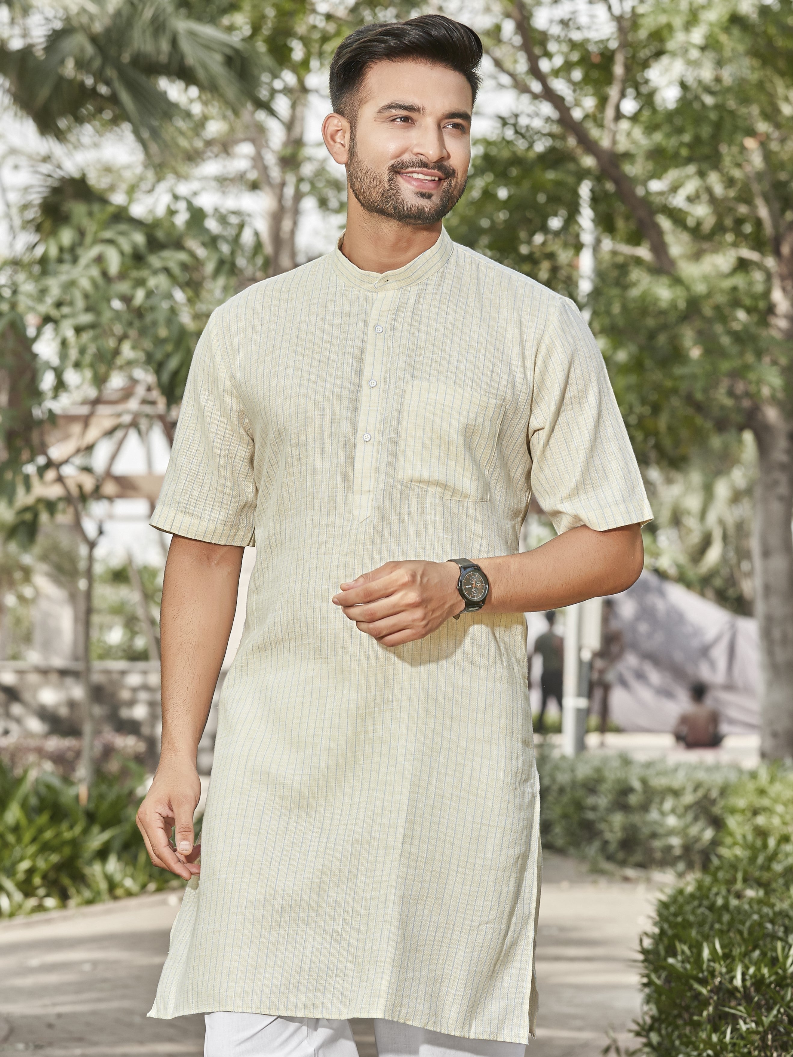 Cotton Modi Kurta for Men - Multicolor | HKSRLIBE38 | DesiQlo