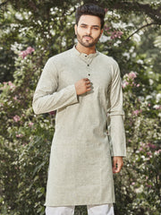 Cotton Kurta for Men - Grey | KPREKHOL38