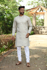 Cotton Kurta for Men - Beige | KPSGSLBE38