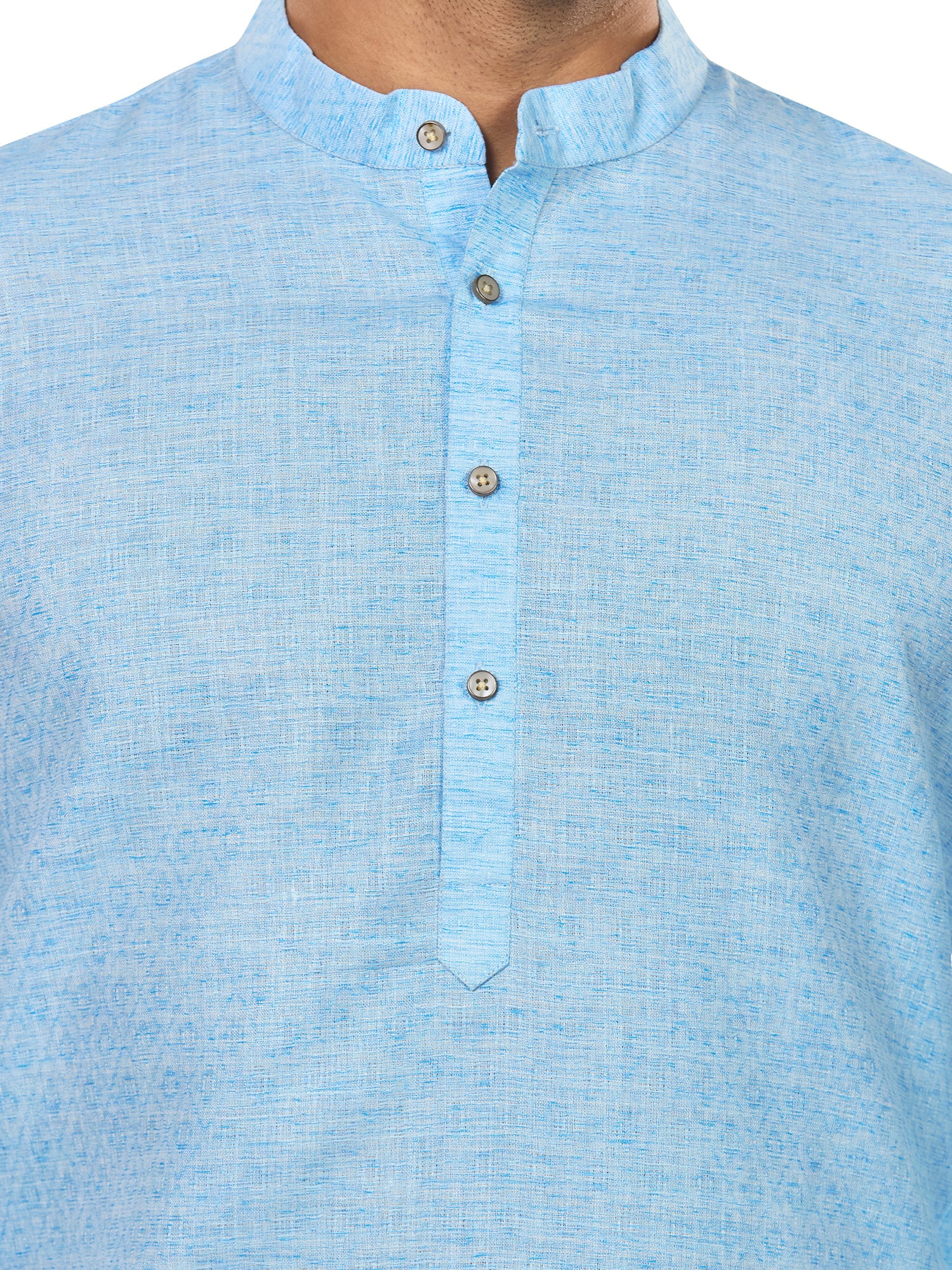 Cotton Kurta for Men - Blue | KUSRJQSKY3 | DesiQlo