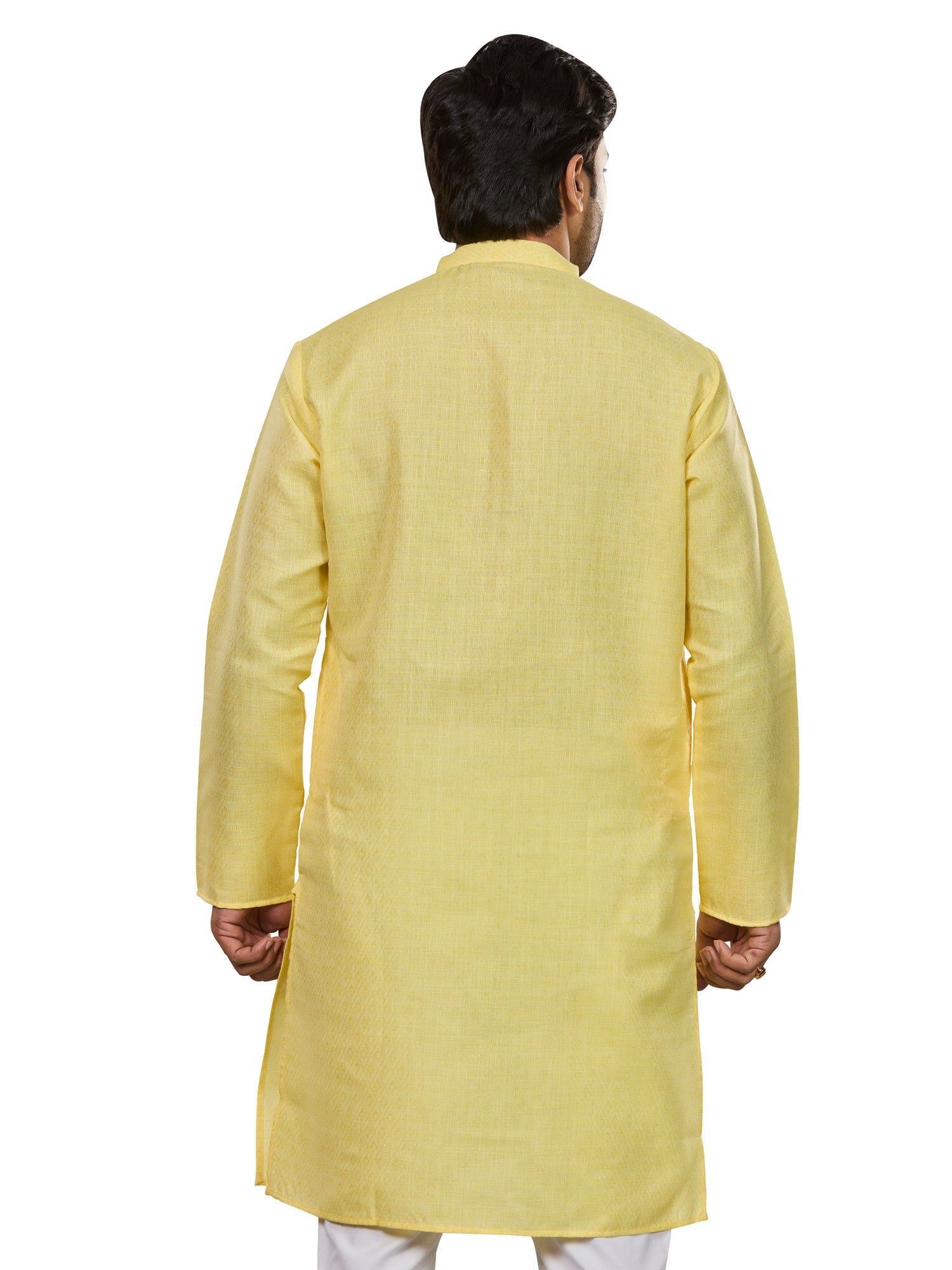 Cotton Kurta for Men - Yellow | KUSRJQSFL3 | DesiQlo