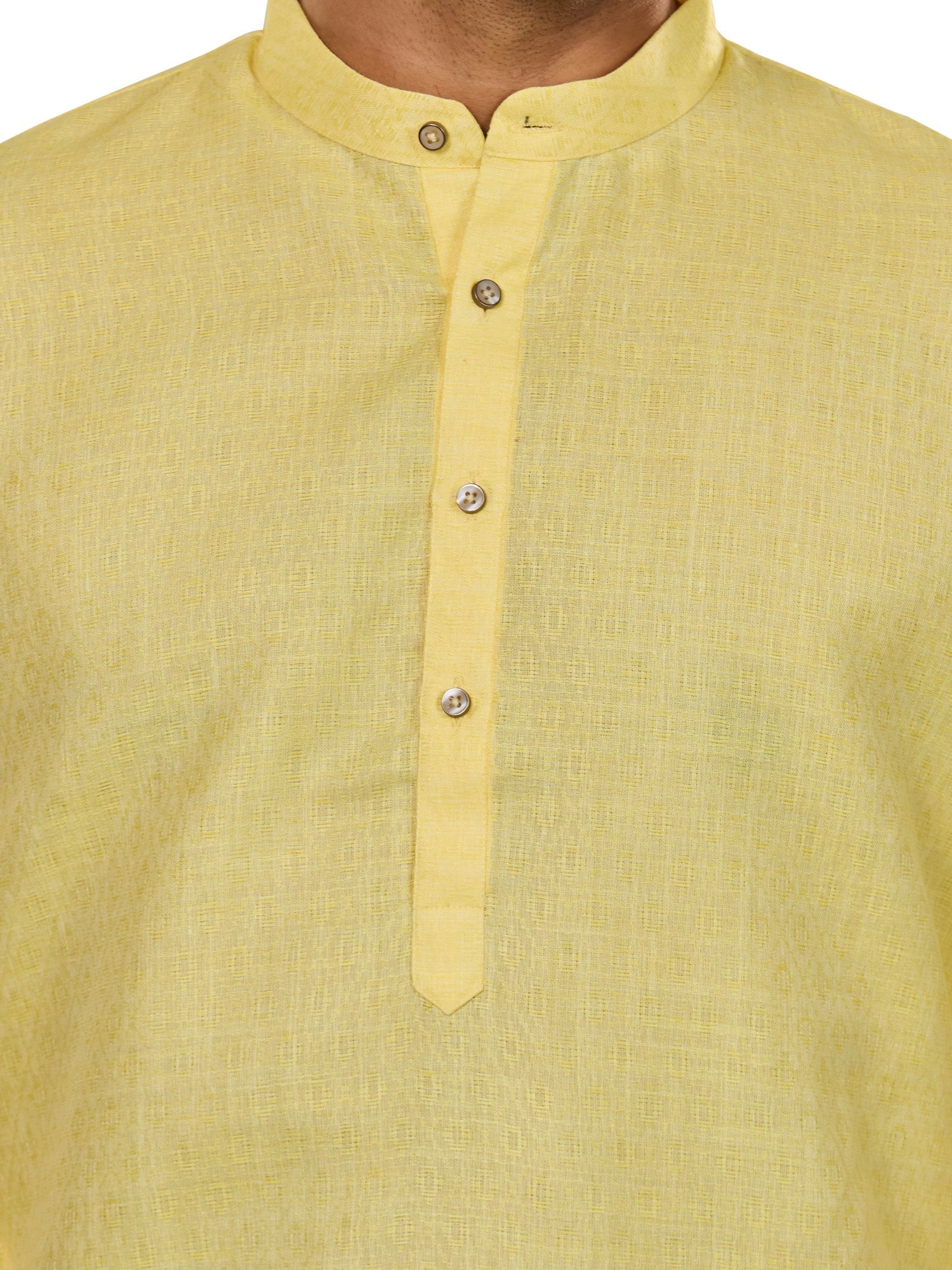 Cotton Kurta for Men - Yellow | KUSRJQSFL3 | DesiQlo