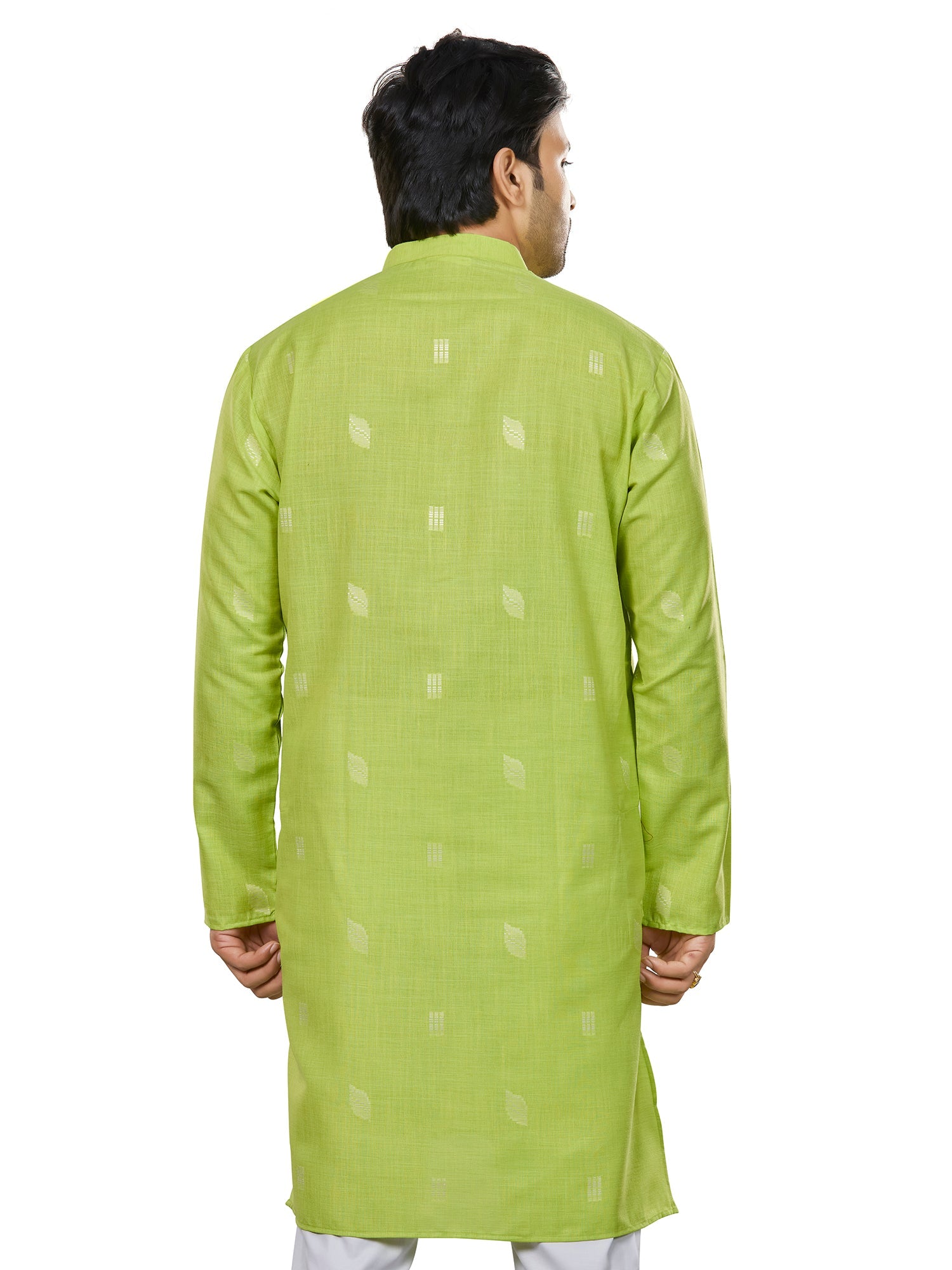 Cotton Kurta for Men - Green | KUSRBUNEO3 | DesiQlo